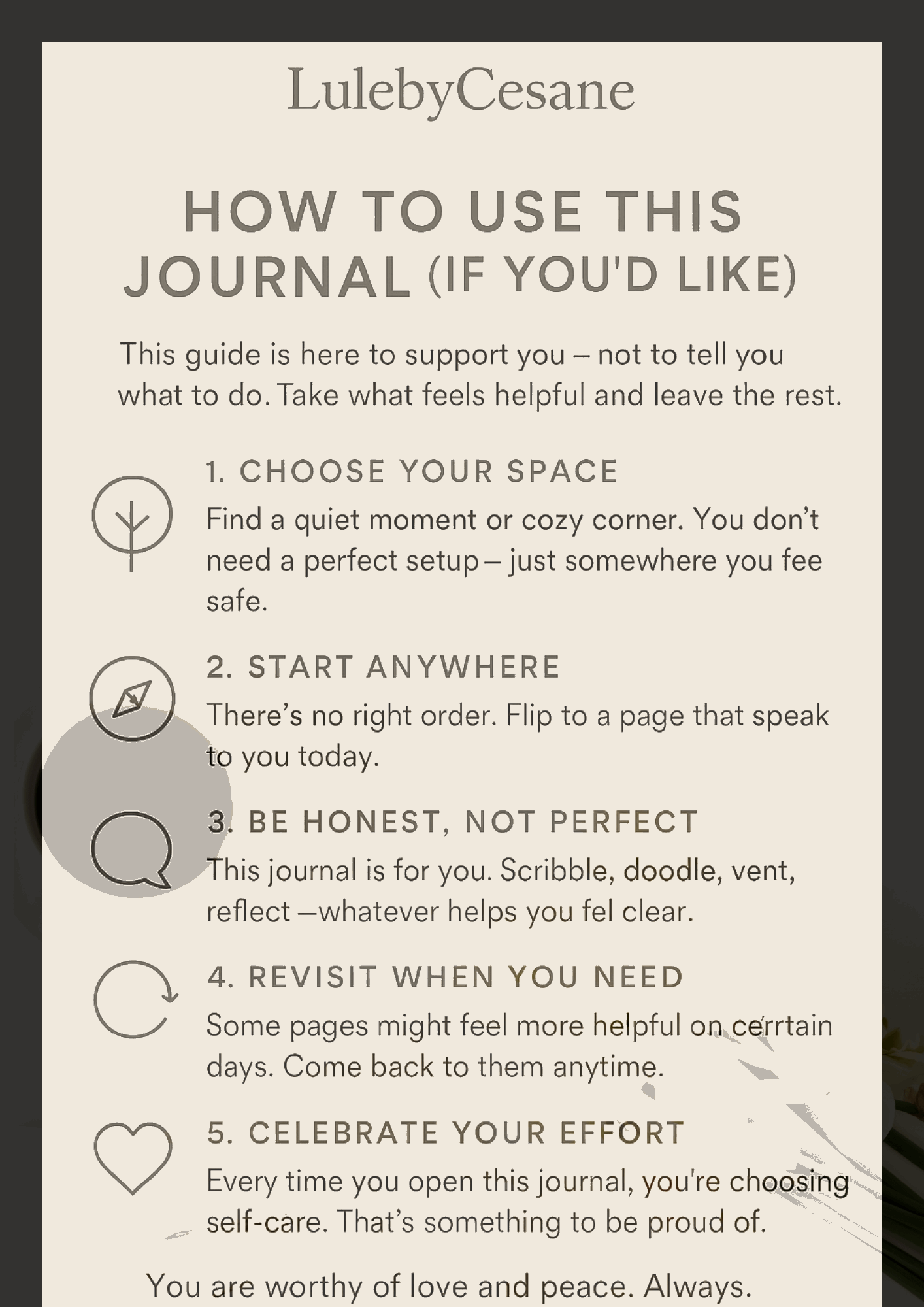 How to use guide for Emotional Clarity Journal digital wellness template