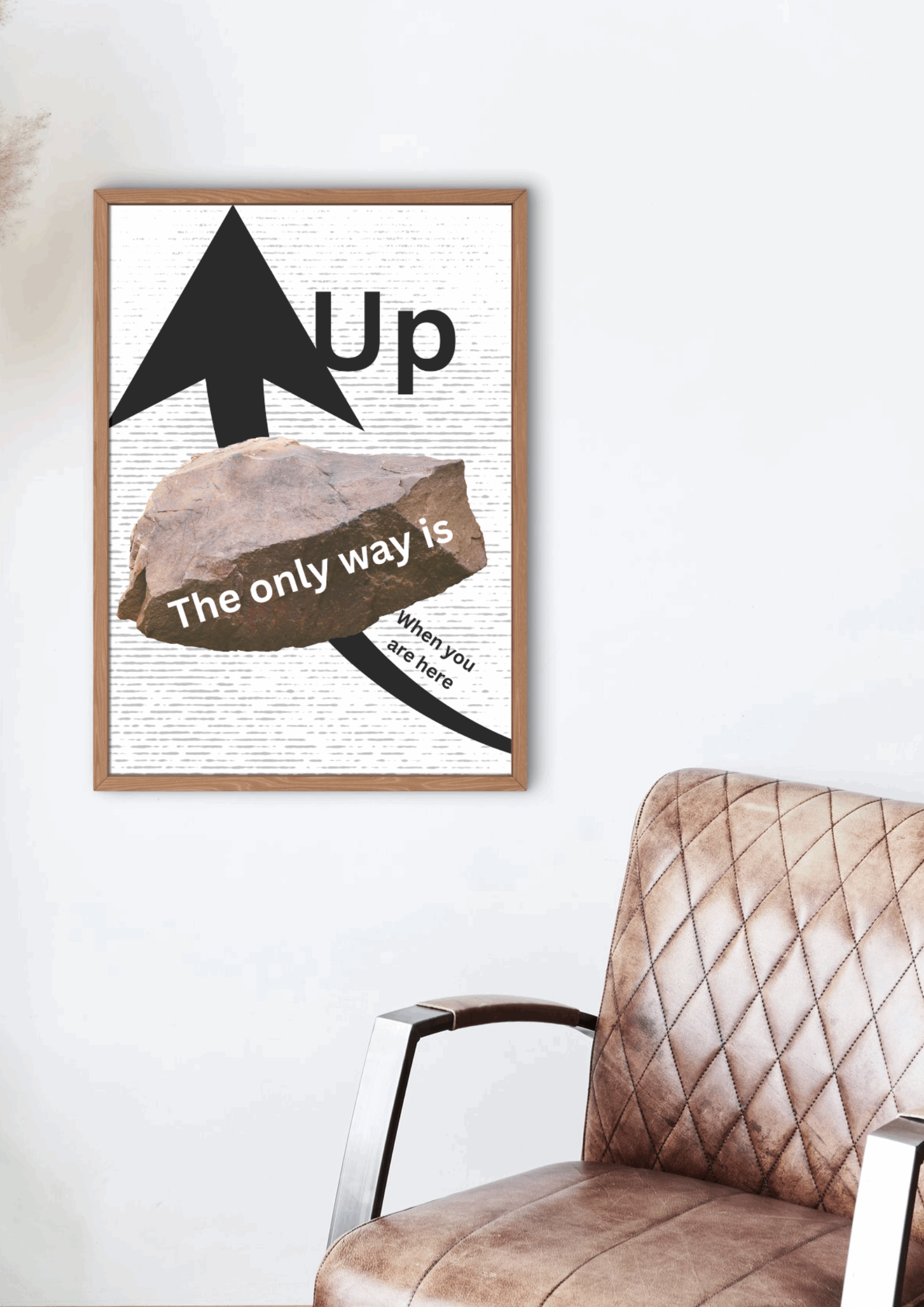 The Only Way Is Up Motivational Wallpaper